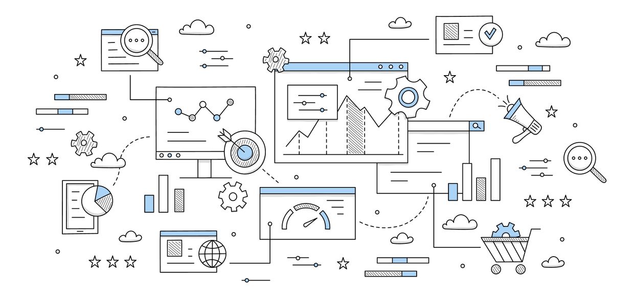 Business analytics illustration